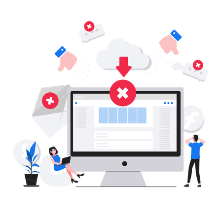 Échec du téléchargement dans le cloud  Illustration