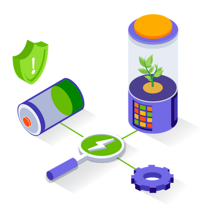 Eco battery  Illustration