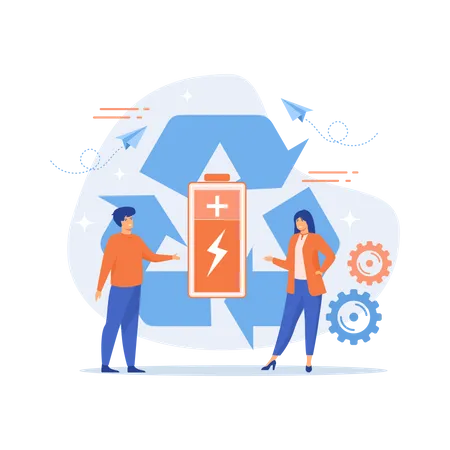 Eco battery  Illustration