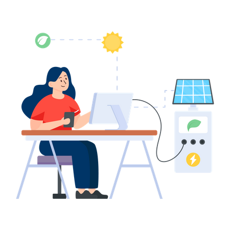 Eco Charging  Illustration