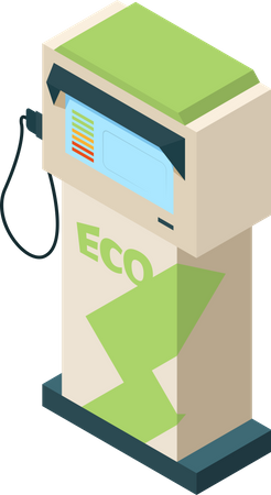 Eco charging station  Illustration
