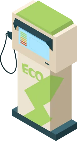 Eco charging station  Illustration