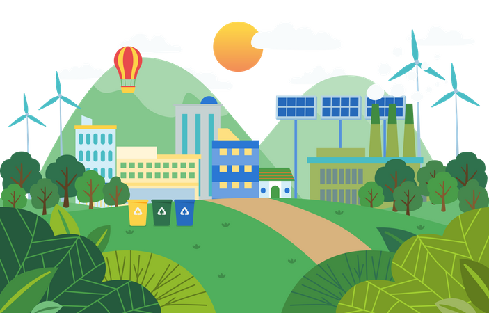 Eco city  Illustration