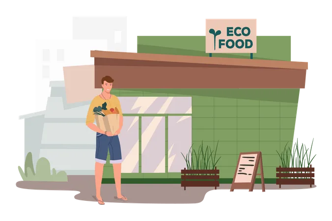 Eco Food Store  Illustration