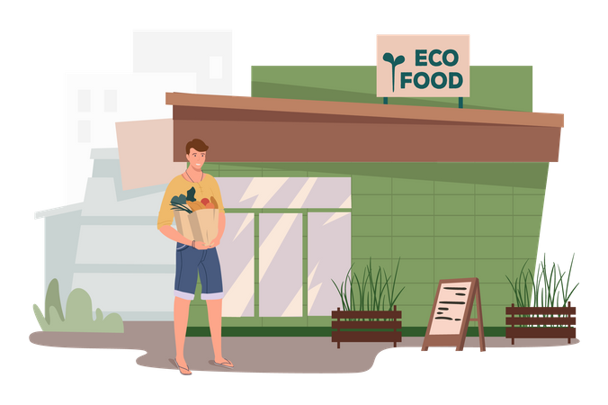 Eco Food Store  Illustration