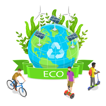 Eco Friendly and Zero Waste  Illustration