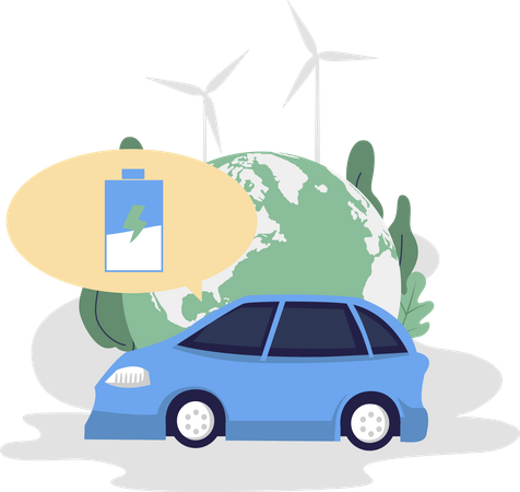 Eco-friendly car  Illustration