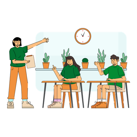 Eco Friendly Classroom  Illustration