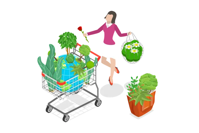 Eco Friendly Consumer  Illustration
