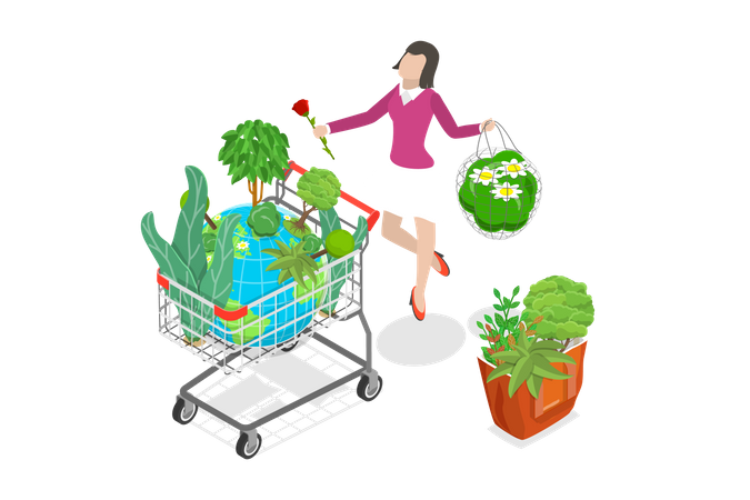 Eco Friendly Consumer  Illustration