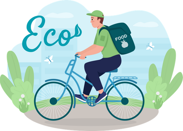 Eco friendly delivery Illustration