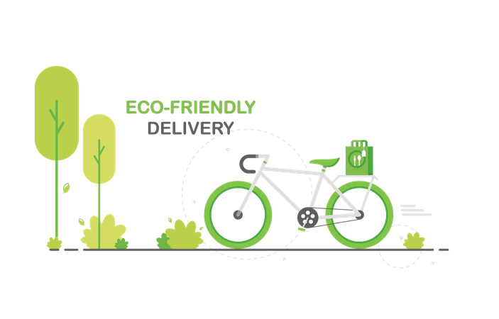 Eco-friendly delivery  Illustration