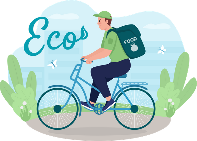 Eco friendly delivery  Illustration