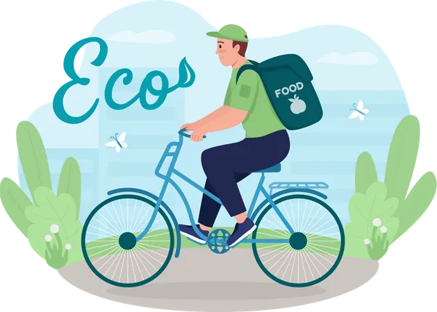 Eco friendly delivery  Illustration