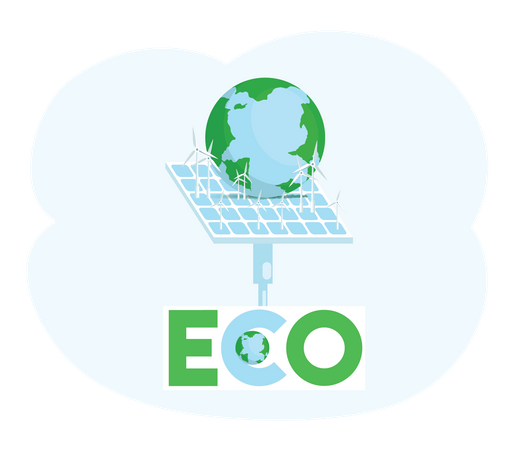 Eco Friendly Energy  Illustration