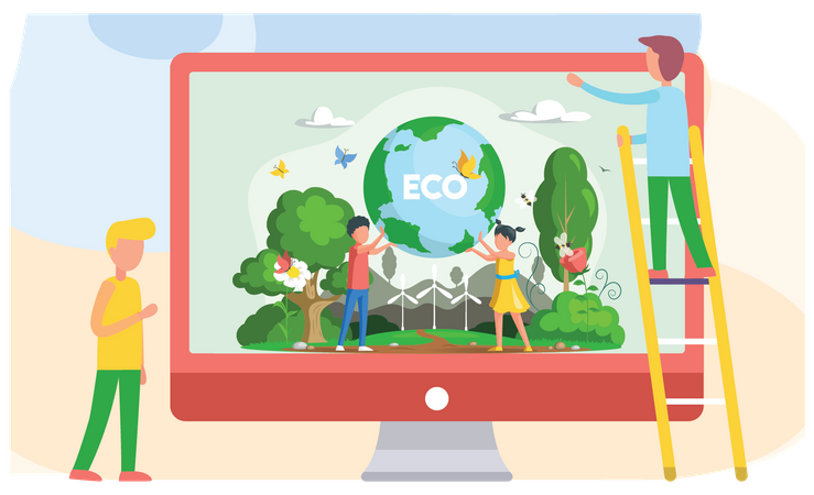 Eco Friendly Energy Illustration