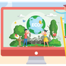illustrations of climate friendly