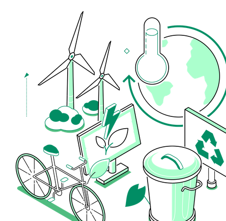Eco friendly energy  Illustration