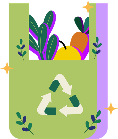 Eco-Friendly Grocery Tote  Illustration