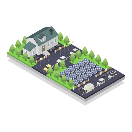 Eco Friendly House  Illustration