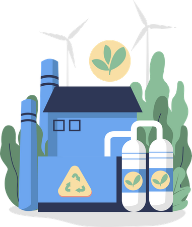 Eco friendly industries  イラスト