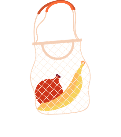 Eco-friendly textile bag  Illustration