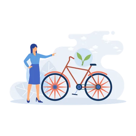 Eco friendly transportation Illustration