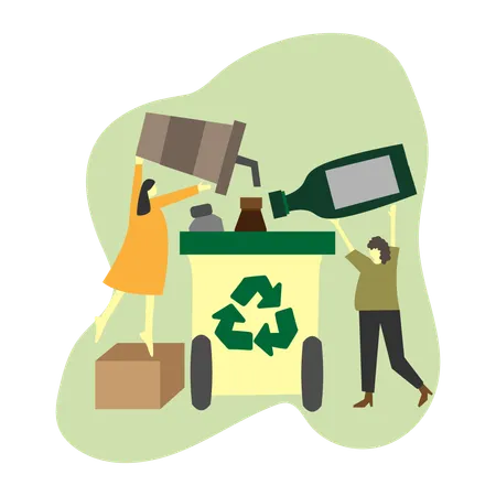 Eco-Friendly Waste Management  Illustration