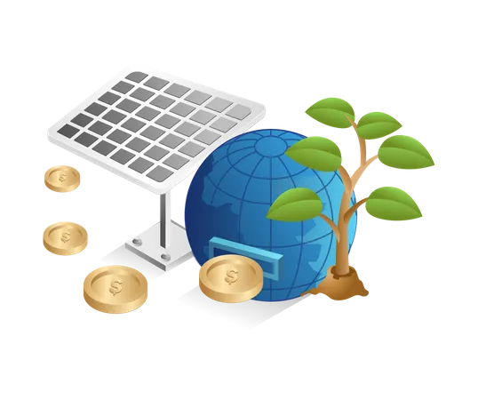 Eco green business  Illustration