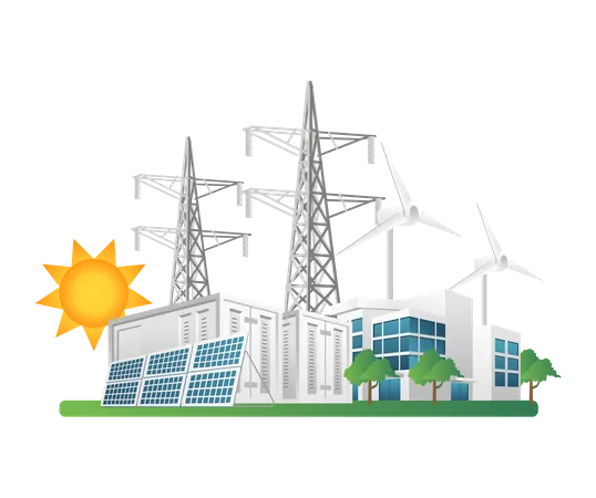 Eco green energy  Illustration