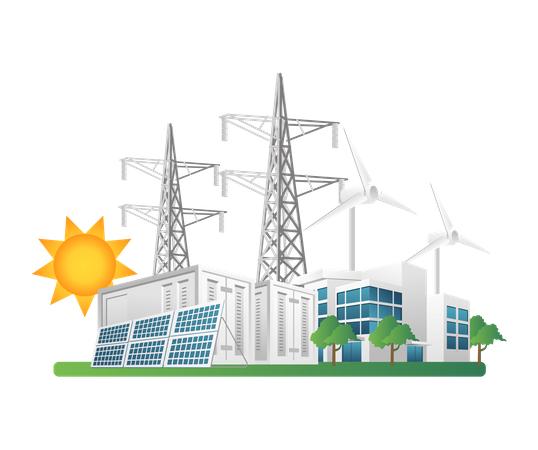 Eco green energy  Illustration