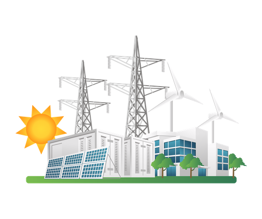 Eco green energy  Illustration