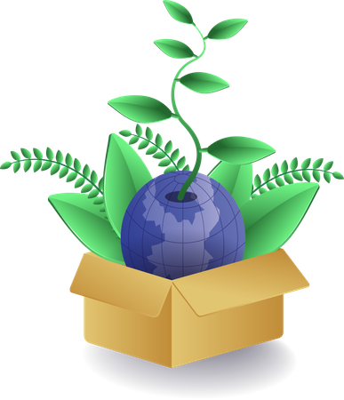 Eco green plant earth  Illustration