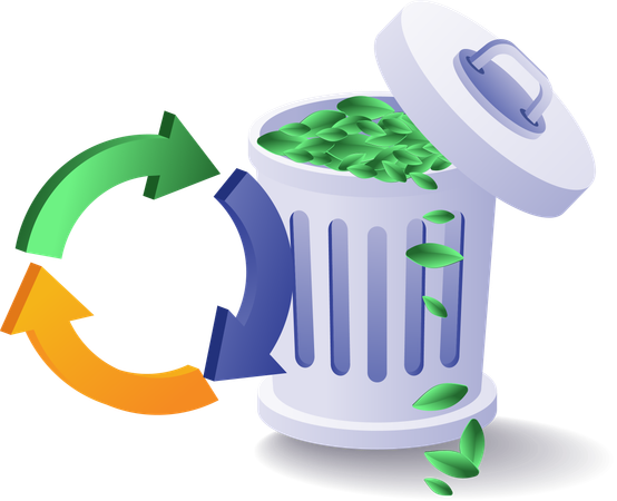 Eco green recycled organic waste  Illustration