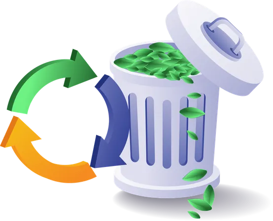 Eco green recycled organic waste  Illustration
