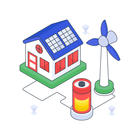 Logement écologique  Illustration