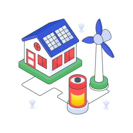 Logement écologique  Illustration