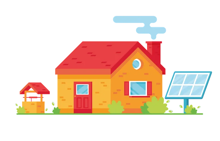 Eco house Illustration