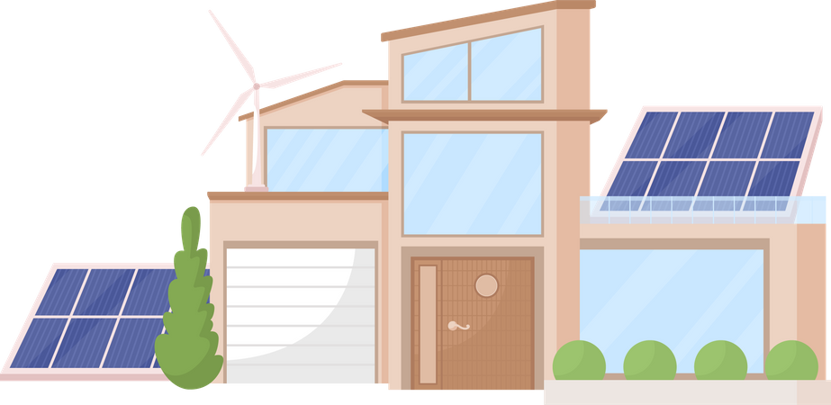 Eco house  Illustration