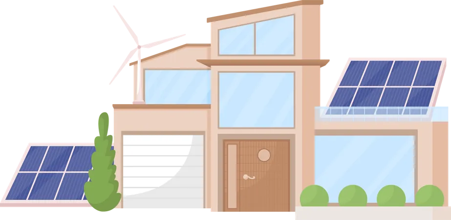 Eco house  Illustration