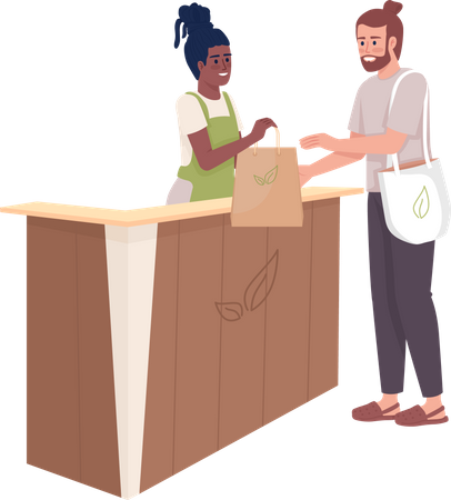 Eco shop service  Illustration