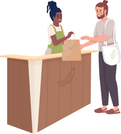 Eco shop service  Illustration