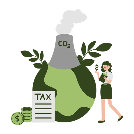 Eco Tax Sustainability  Illustration