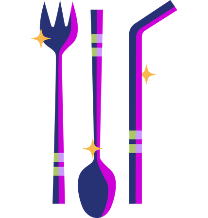 Eco Utensils  Illustration