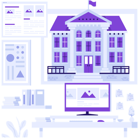 École en ligne  Illustration