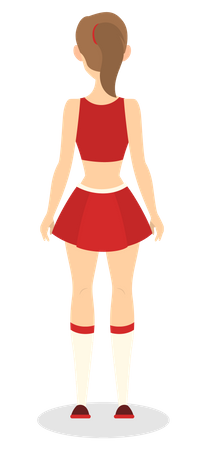 Pom-pom girl de l'école  Illustration