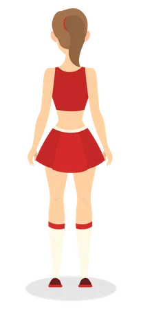 Pom-pom girl de l'école  Illustration