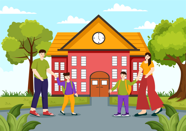 École primaire  Illustration