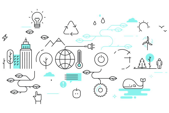 Ecología Y Medio Ambiente  Ilustración