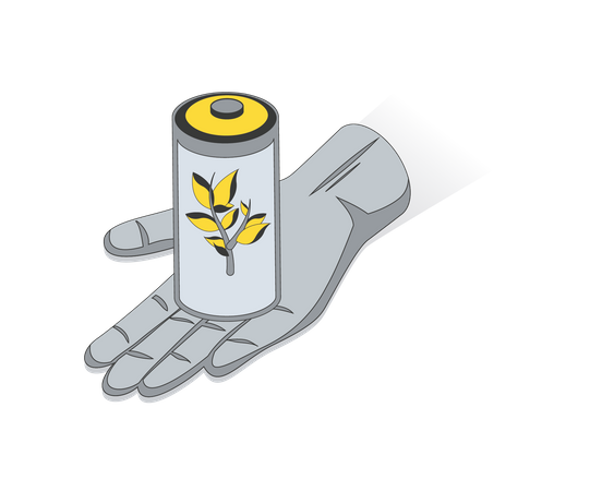 Ecological Battery  Illustration